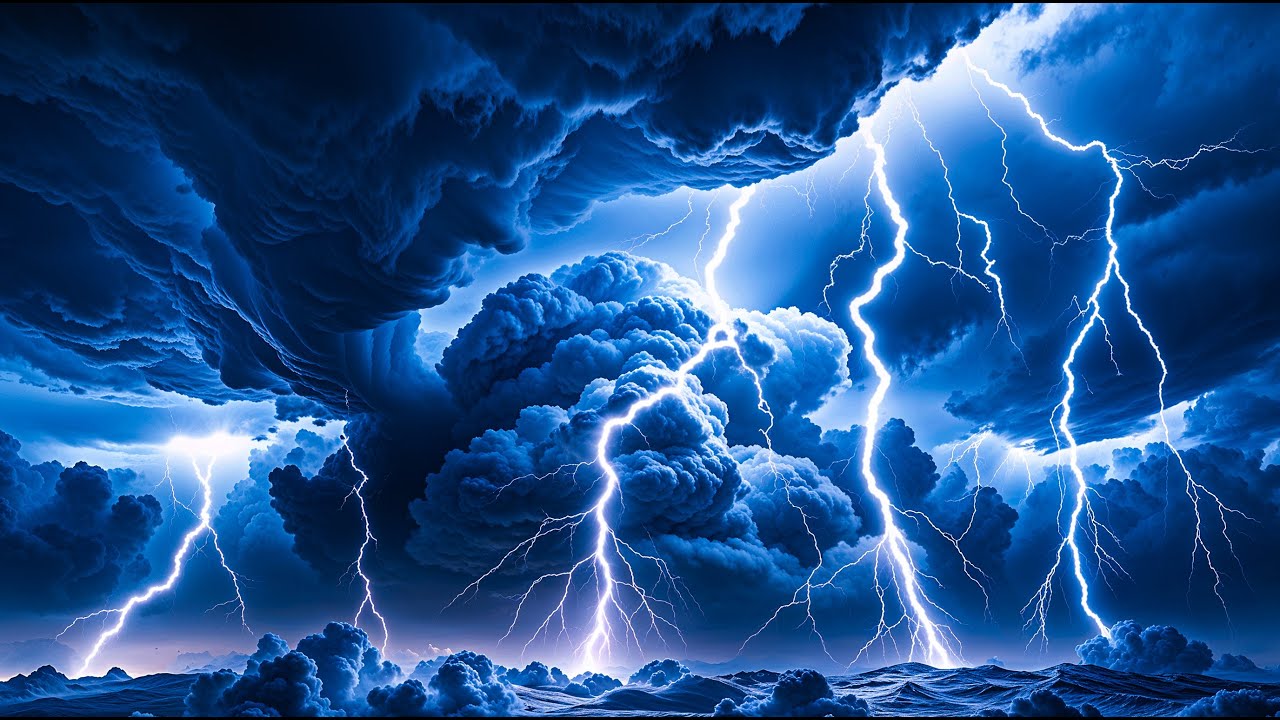 Heavy Thunderstorm Night with Torrential Rain & Thunder, Lightning ...