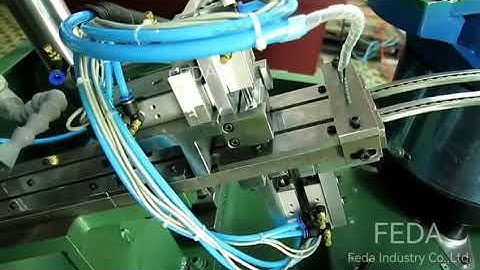 FEDA two axis tapping machines with vibration bowl for making internal thread on metal parts#tapping