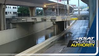 Both directions of I-35 near downtown closed amid Flood Warning