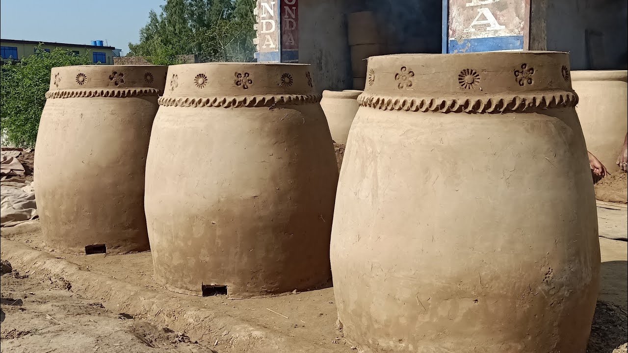 Primitive Technology: Big Clay Tandoor Making Process | Mud Tandoor, Primitive Skills
