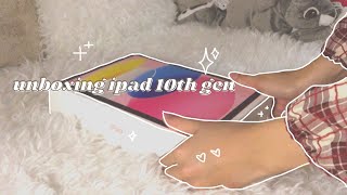 ˖⁺‧₊˚♡˚₊‧⁺˖ unboxing ipad 10th gen ~pink~ ˖⁺‧₊˚♡˚₊‧⁺˖ + accessories + mini review