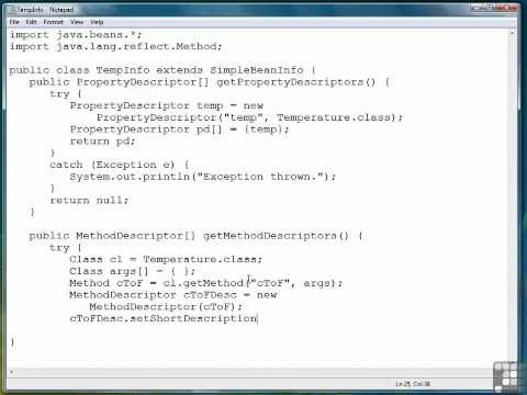 14 03 Creating A Beaninfo Class   Part 2