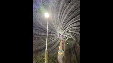 The happiness brought by the fireworks and water guns, please see different fireworks. Happiness