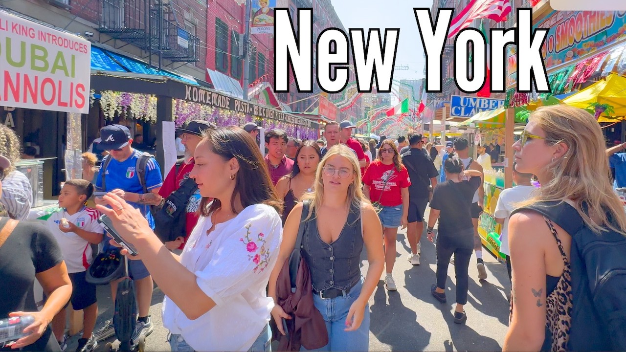 Feast of San Gennaro 2025 | A Fall Day in Lower Manhattan | NYC Walk 4K