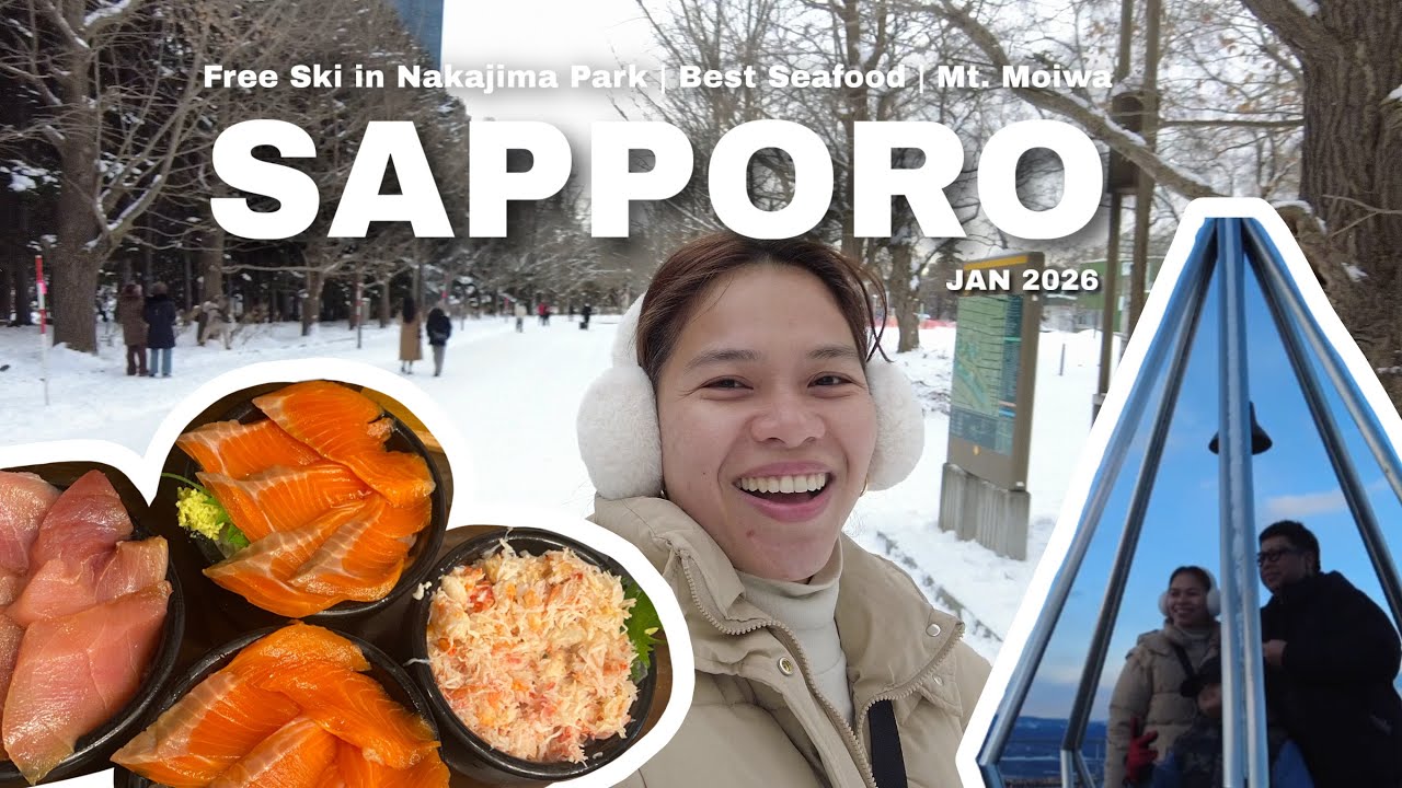 SAPPORO JAN 2026: NIJO MARKET | FREE SKI IN NAKAJIMA PARK | MT