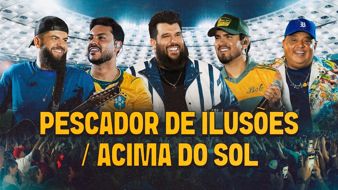 Capa do vídeo Panda, Ícaro e Gilmar, Humberto e Ronaldo - Pescador de ilusões/ Acima do Sol