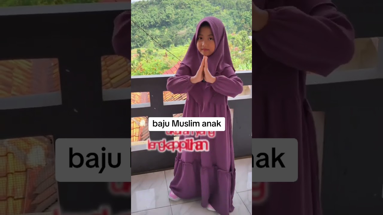 gamis anak set hijab 