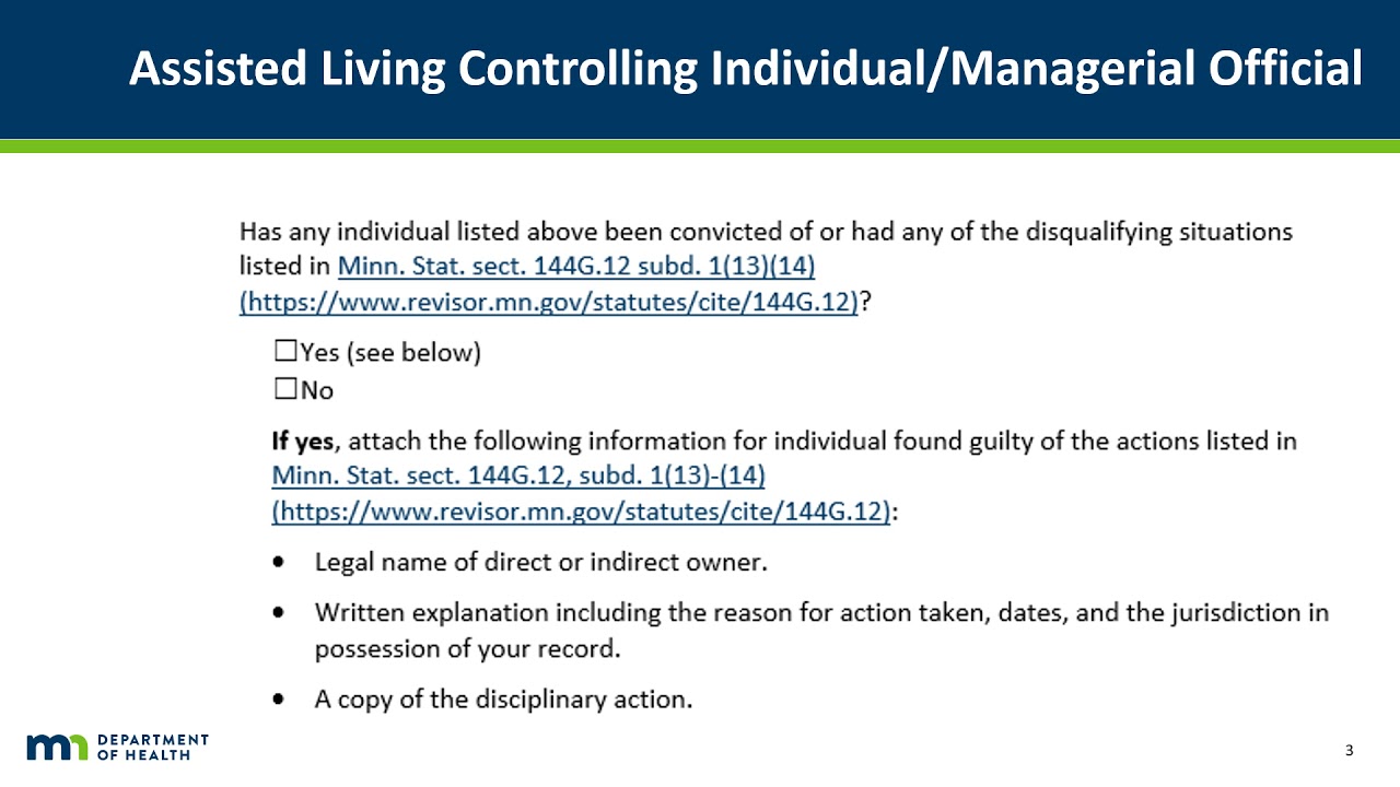 Assisted Living License Controlling Individuals YouTube
