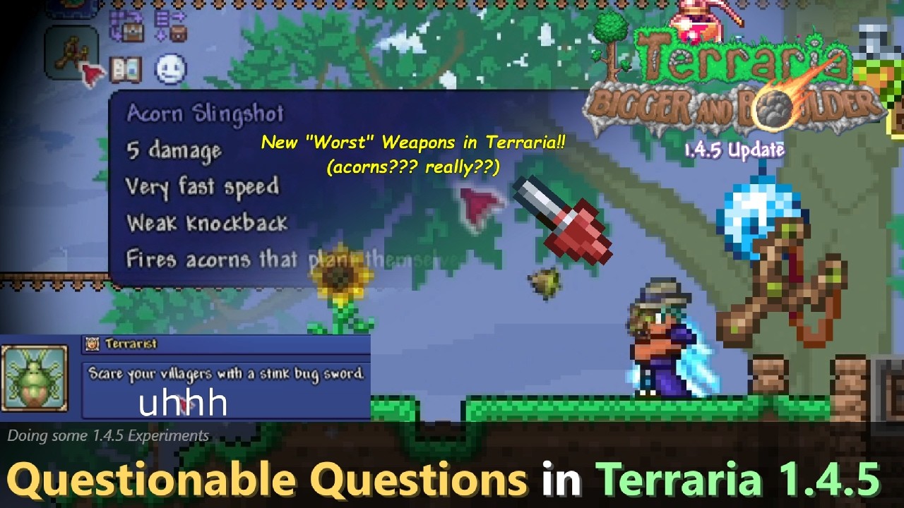 Terrarist is canon in Terraria 1.4.5. And so are these questionable things. (1.4.5.5 Experiments)