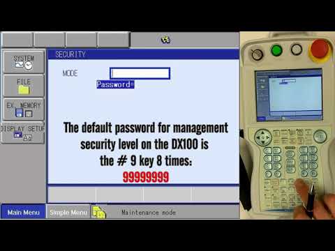 motoman yaskawa mode password