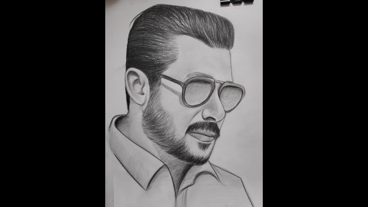 Cartoon Salman Khan Drawing Sketch with simple drawing