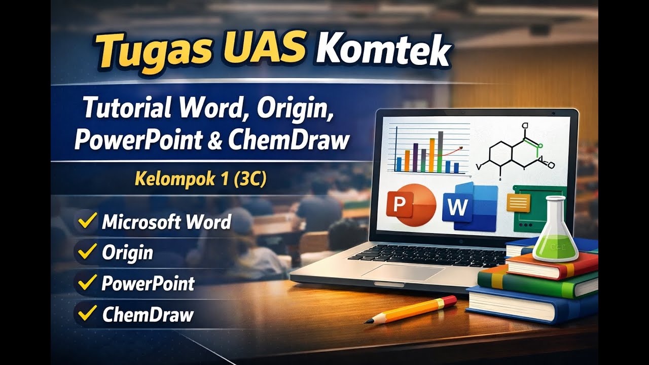 Tugas UAS Komtek | Tutorial Penggunaan Microsoft Word, Origin, PowerPoint, dan ChemDraw