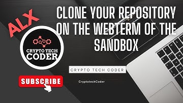 How to Clone your repository On the webterm of the sandbox