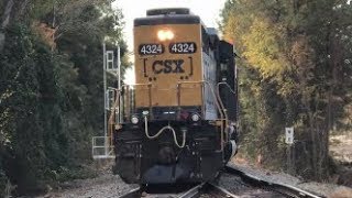 ?CSXT? 4324 EMD SD40-3 RCO Unit Solo Shoves [DJJX 30460] Towards A & Y To Line Up W/The Diamond F.NC