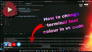 How to change the terminal colour in vs code. @fccodebyankit @bytebazar500