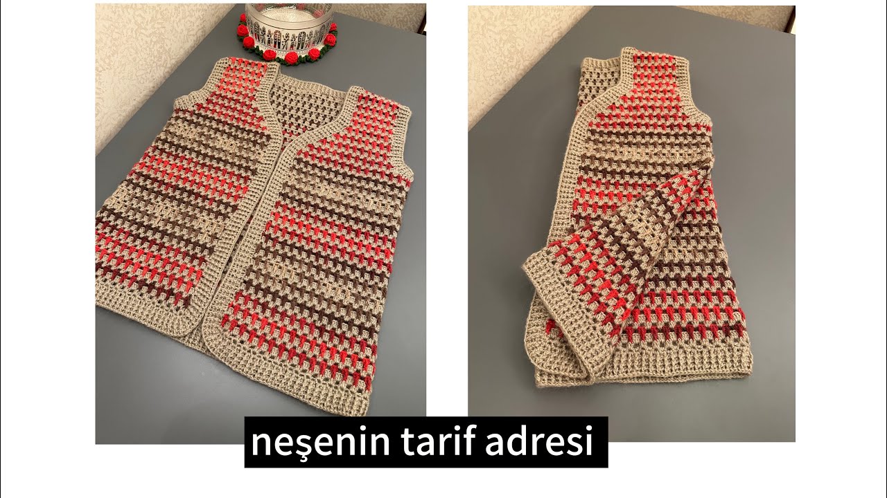 НОВАЯ МОДЕЛЬ🍁 ПОДРОБНАЯ ВЯЗАНАЯ ЖИЛЕТКА СНОВА ДО КОНЦА (С СУБТИТРАМИ)