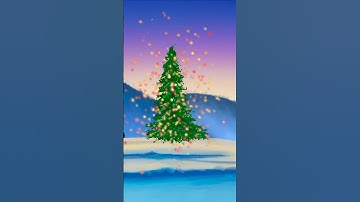 Easy Christmas Tree 🎄Decoration with Procreate 🎨 #shorts