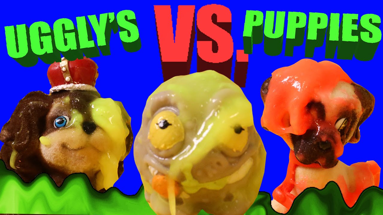 The Uggly's Pet Shop Uggly's VS. Puppy In My Pocket In Gross Slime Attack Play Park