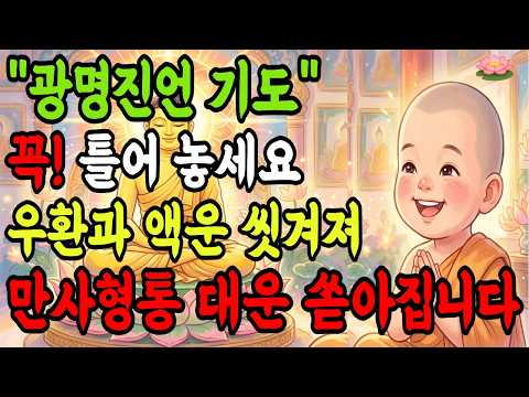 🙏광명진언 대운이 들어오는 불교음악🙏 꽉 막힌 자식 운! 놀라운 광명의 빛 힘으로 술술 풀리고 대운을 열어주는 기도노래 #광명진언 #천수경 #반야심경 #영상 #오디오 #영상