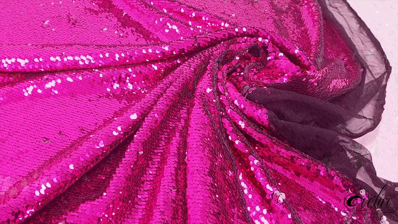 Paiete reversibile fuxia si argintiu