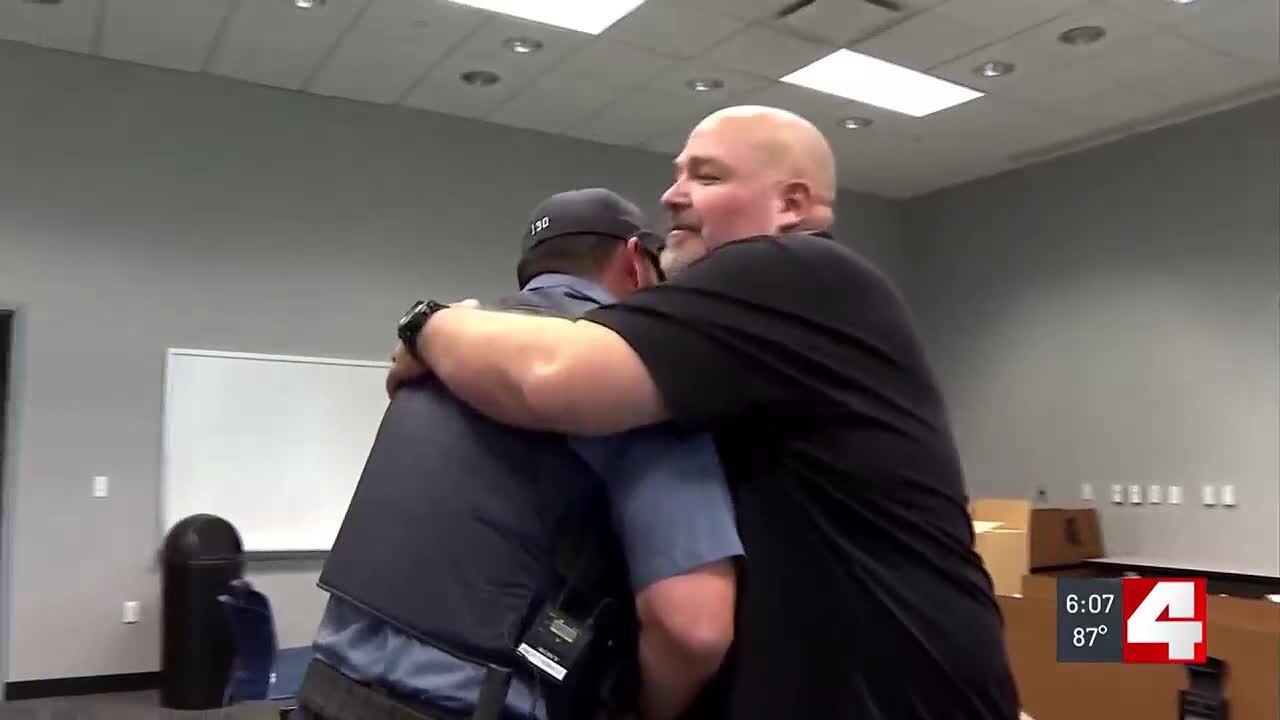 Man reunites with officers who helped save his life - YouTube