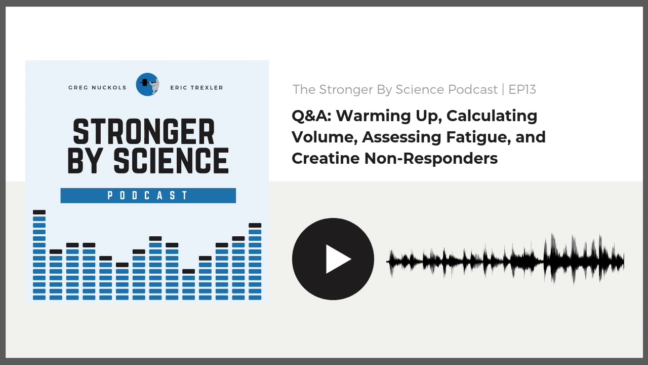 Q&A: Warming Up, Calculating Volume, Assessing Fatigue, and Creatine Non-Responders (Episode 13)