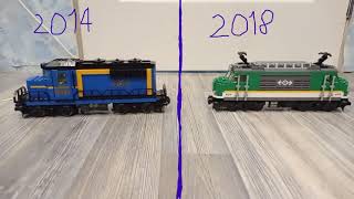 Сравнение LEGO поездов 02008, 60198