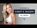 30 Min DUMBBELL CHEST & TRICEPS WORKOUT at Home