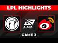 IG vs WBG Highlights Game 3 | LPL 2026 Playoffs |  Invictus Gaming vs Weibo Gaming