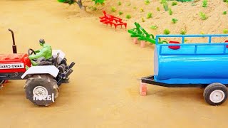 DIY Mini Tractor Tree Cutter Machine | Electric Motor Wood Splitter Saw Mill | Science Project