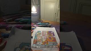 Coloring Mayan-Aztec Symbols Time-lapse Profile