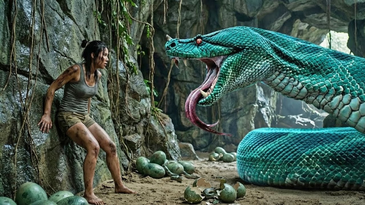 Part 21 – Young Girl Survives Alone in the Wild| Rescue the giant python and enjoy a wild boar feast