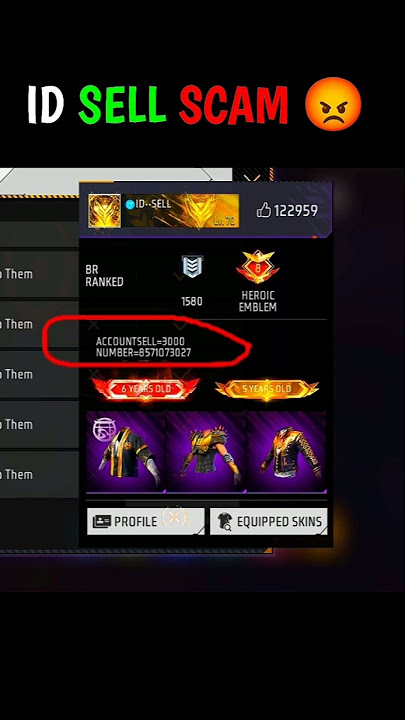 ID SELL SCAM 😡 | #freefire #freefireidsell #shorts