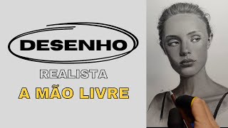 Desenhando um rosto feminino a mão livre.