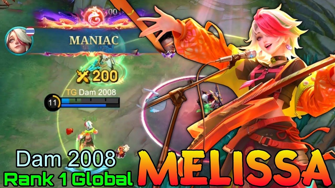 MANIAC Melissa Deadly Goldlaner — Лучшая мировая Мелисса по версии Dam 2008 — Mobile Legends