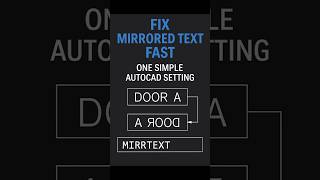 How To Fix Mirrored Text In AutoCAD