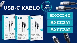 240 Watt Gücünde Şimşek Hızında Örgülü Kablolar Bix Bxcc Serisi