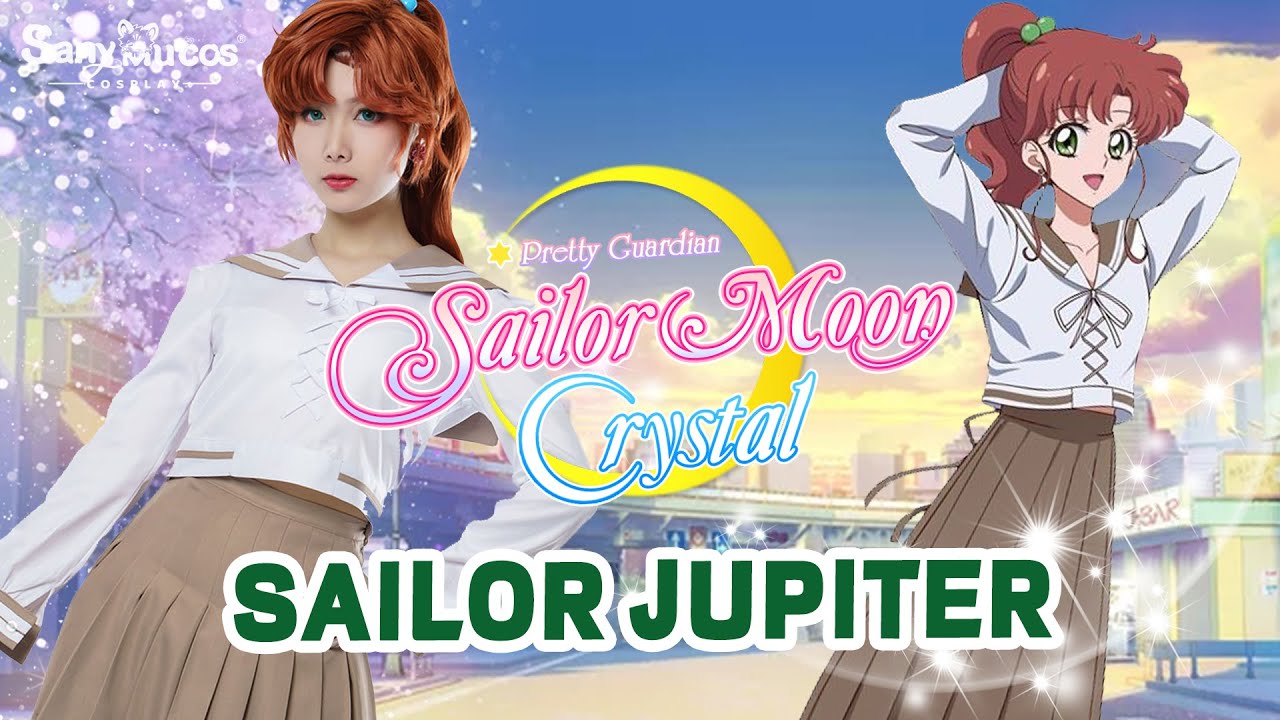 【SanyMuCos】Sailor Moon Crystal Sailor Jupiter Makoto Kino School Uniform Cosplay Costume Detail Show