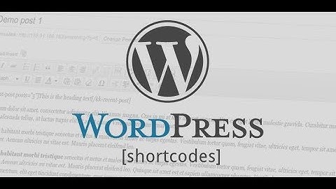 WordPress Theme Development - Shortcode Register