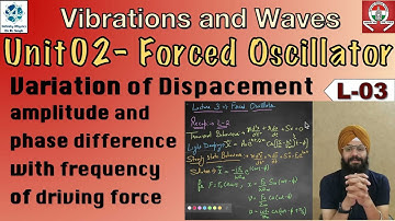 L 03 Forced Oscillator | Variation of displacement amplitude and phase difference with frequency
