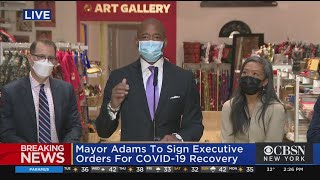 Mayor Eric Adams Issues Executive Orders For Small Business Relief, COVID Recovery