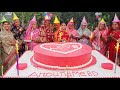 200 Pounds Vanilla Cake Making To Celebrate Valentine Day With Village People - Love Cake Design