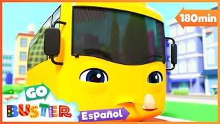 ¡NECESITA APRENDER A PERDER!   3 HORAS de Go Buster en Español  Dibujos para niños con autobuses