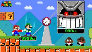 When Everything Mario Touches Turns HEAVIER in Super Mario Bros.!