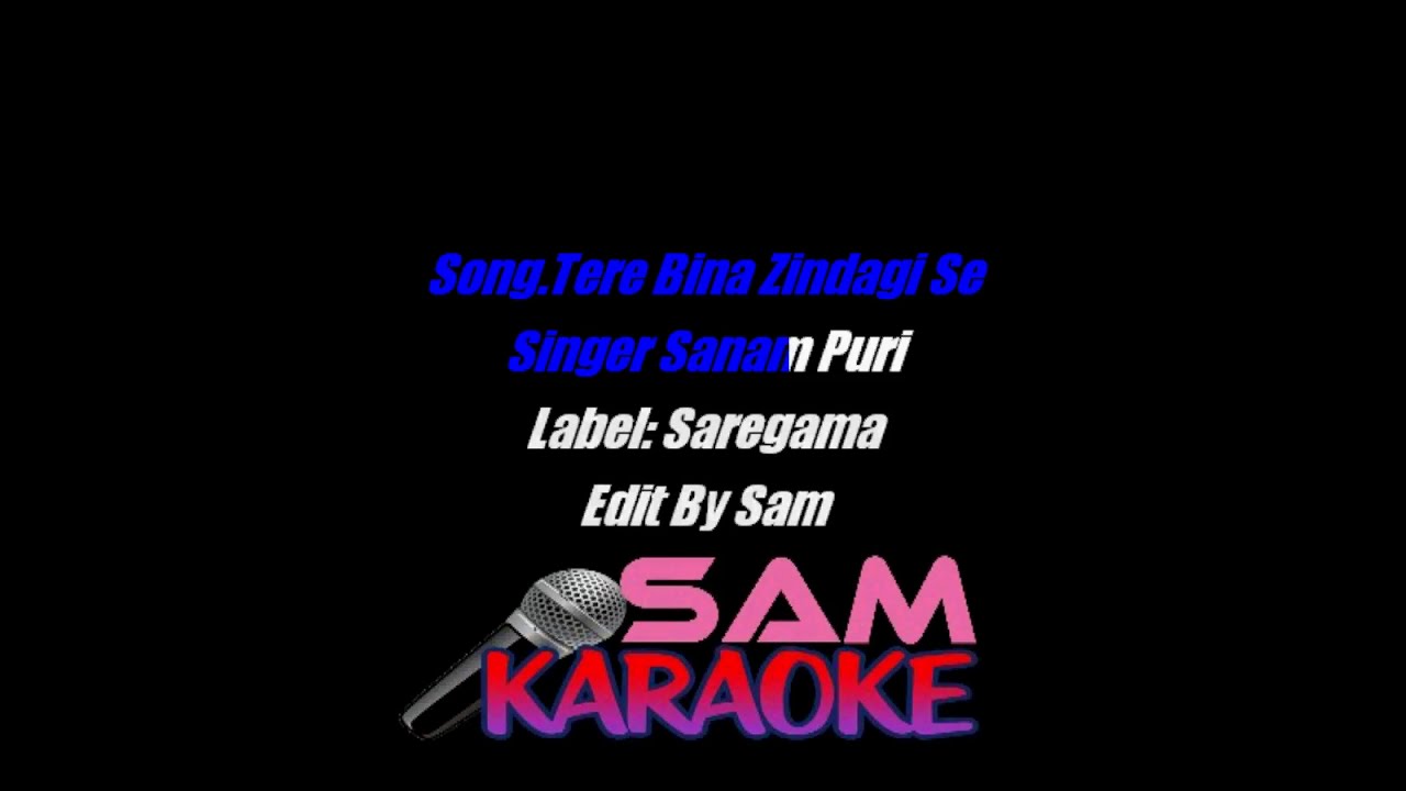 Tere Bina Zindagi Se Unplugged Karaoke  Sanam Puri