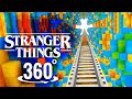👾 360° Stranger Things Roller Coaster VR Minecraft Halloween Demogorgon Mind Flayer Virtual Reality