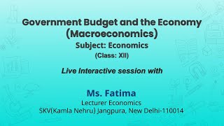 NCERT  Government Budget and the Economy (Macroeconomics)  Subject: Economics  Class: XII  Live screenshot 1