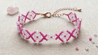 DIY Bracelet | Elegant Crystal Flower Bead Jewelry Making Tutorial| Easy tutorial