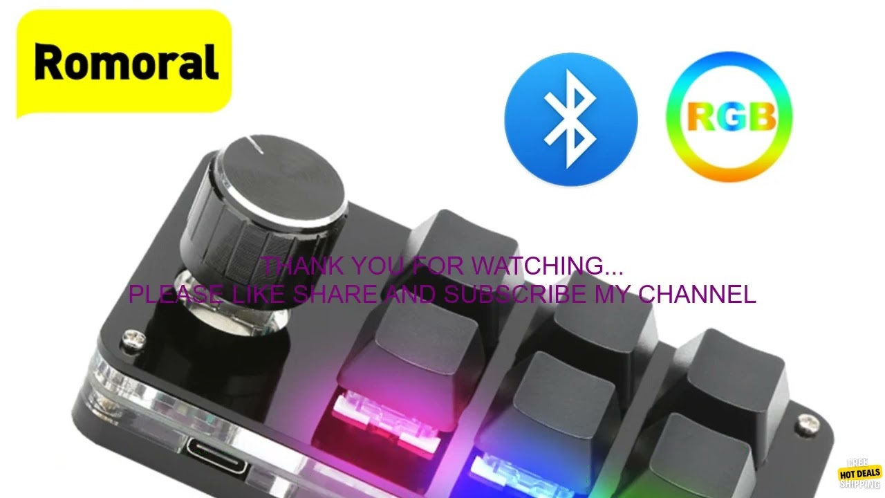 1005005621405961 USB Custom Keyboard Macro 3 6 Key 1 Knob Programming RGB Bluetooth Gam