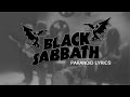 PARANOID - BLACK SABBATH lyrics (WITH VIDEO)